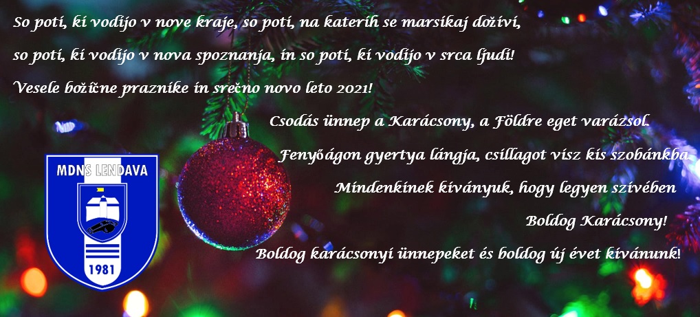 VESEL BOŽIČ in SREČNO NOVO LETO - BÚÉK 2021